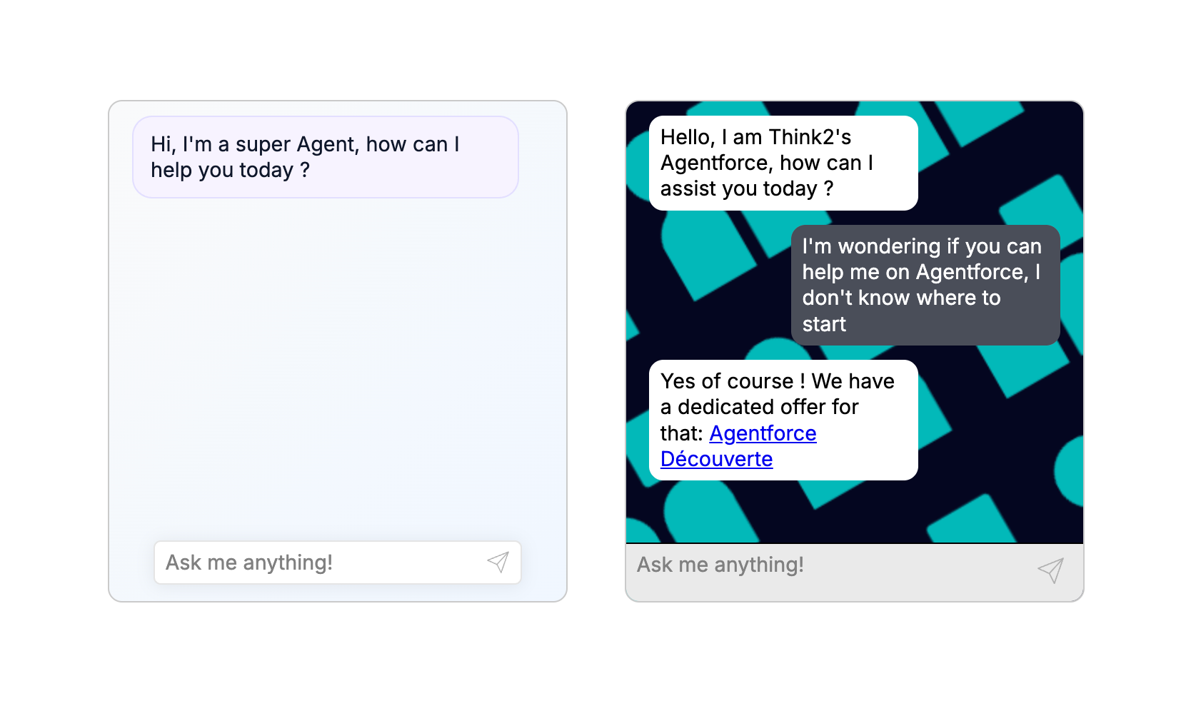 Agentforce sur votre site web: DeepChat, la solution pour une customisation avancée